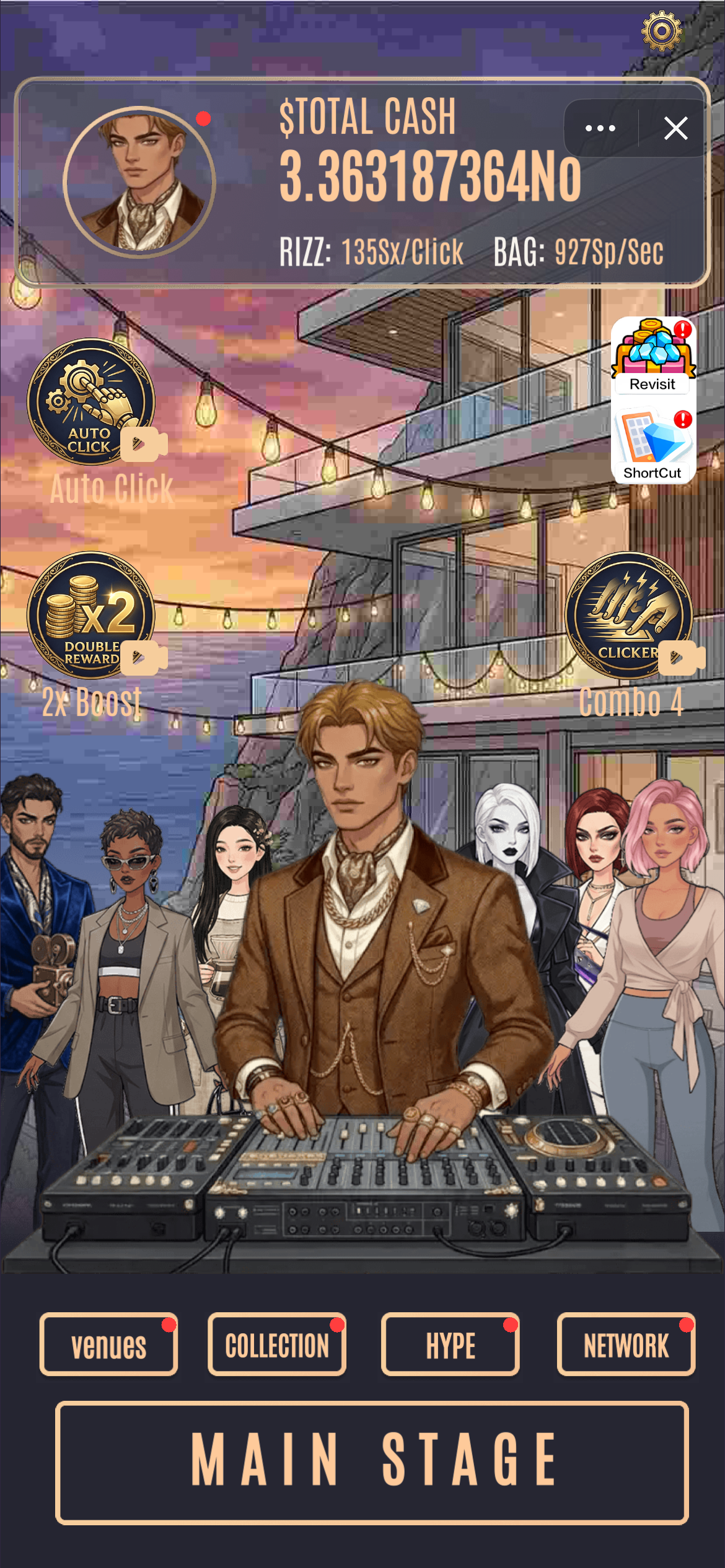 偶像主题经营类游戏界面截图